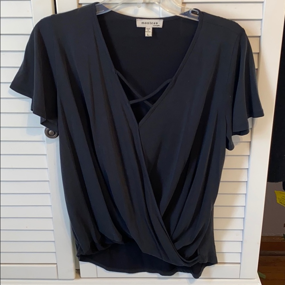 Black short sleeve top